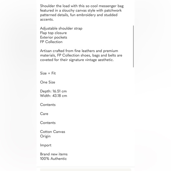 Free People Patchwork Crossbody Bag - Blue and Tan - Picture 9 of 9